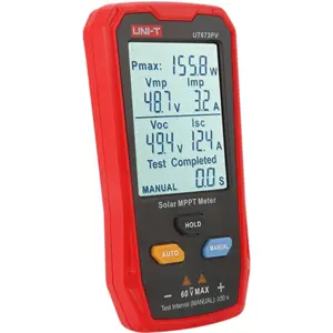 Testador paineis solares (Pmax: 5..800W: Vmp: 12..60V: Imp: 0..35A)