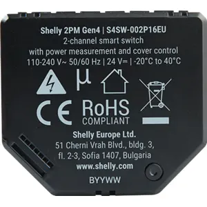 Módulo interruptor duplo para automação Wifi c/ controle de estores elétricos e medição de energia