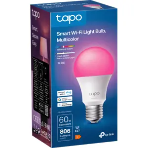 Bombilla LED Smart WiFi E27 RGB+W (2500..6500K) 8.3W 806lm