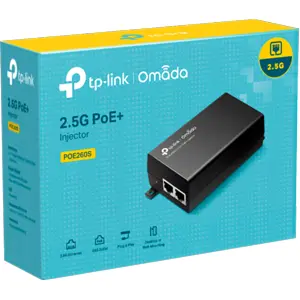 Injector PoE+ (Power over Ethernet) 30W 10/100/1000/2500Mbps