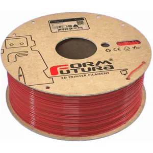 Rolo de filamento de impressão 3D em PLA de 1.75mm - Vermelho - 1Kg