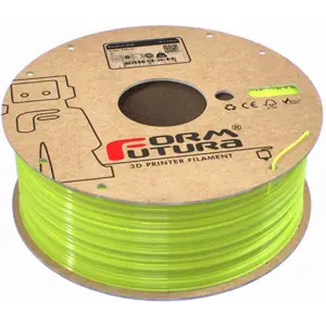 Rolo de filamento de impressão 3D em PLA de 1.75mm - Amarelo - 1Kg