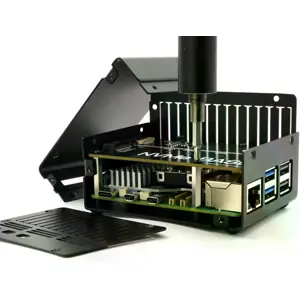 Caixa para Raspberry Pi5 com espaço para HATs, placas de expansão, coolers e NVMe