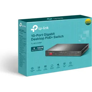 Switch 10P (8 PoE+ + Uplink + combo SFP/RJ45) Gigabit 10/100/1000Mbps