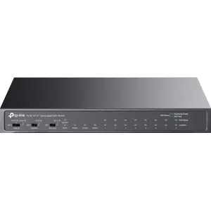 Switch 11P (8x 10/100Mbps PoE+ | 2x RJ45 Gigabit | 1x SFP Gigabit ) 65W