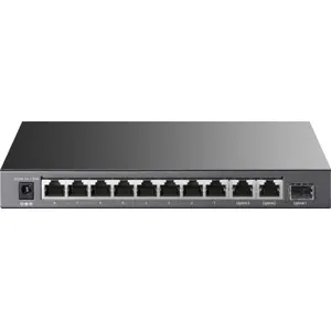 Switch 11P (8x 10/100Mbps PoE+ | 2x RJ45 Gigabit | 1x SFP Gigabit ) 65W