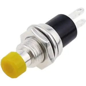 Botão de pressão SPST-NO 1A/250VAC OFF-(ON) - amarelo