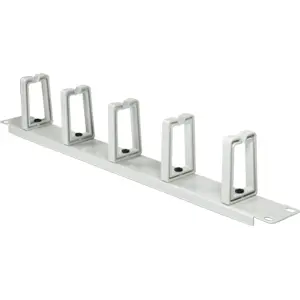 Organizador de cabos para armário bastidor 19'' 1U - cinza