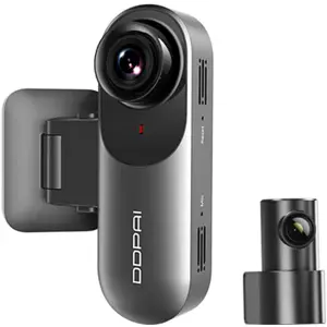 Dashcam frontal 1600p + câmara traseira 1080p (c/ Wi-Fi + GPS + Sensor G)