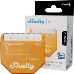 Módulo de ativação de cenários para automação Z-Wave Mesh/LR (110–240V AC) - 4 entradas
