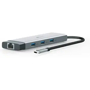 Hub USB Type-C 9-em-1 (1x USB-C 3x USB-A 1x HDMI 1x RJ45 1x PD 1x SD 1x microSD)