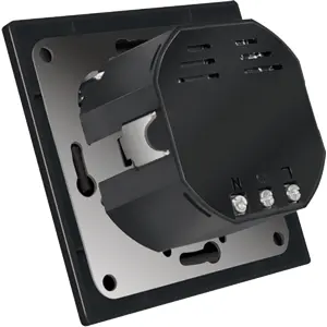 Tomada de parede schuko 230VAC 16A c/ USB-A + USB-C (5VDC 2.8A) - preto