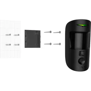Detetor de movimentos de interior sem fios com petição de imagem - preto