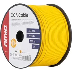 Bobine de fio CCA multifilar 1x1.0mm² - amarelo - 100m