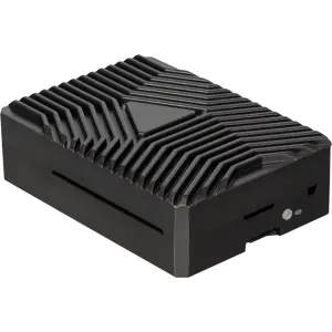 Caixa para Raspberry Pi 5 em alumínio c/ dissipadores integrados