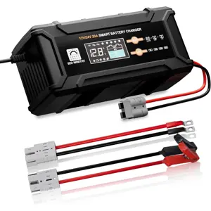 Carregador Inteligente de Baterias (10-300Ah) 12V/20A 24V/10A com Ecrã LCD