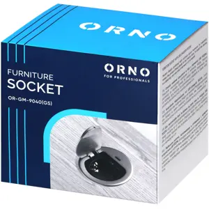 Bloco de tomadas de encastrar (Ø62mm) 1x Schuko + 1xUSB-C