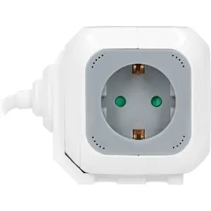 Bloco de 4 tomadas em cubo c/ 2xUSB-A - cabo (3x1.5mm²) 1.4m