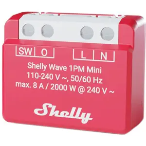 Mini módulo interruptor para automação Z-Wave Mesh/LR c/ medição de energia 110/240VAC - 8A
