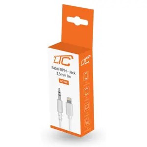 Cabo de áudio Lightning - Jack 3.5mm Stereo - branco - 1m