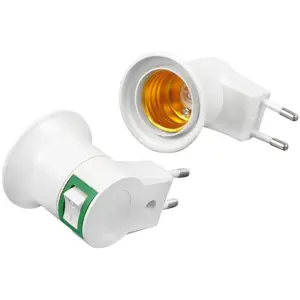 Adaptador de tomada EU para E27 com interruptor