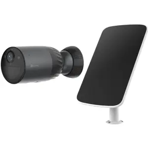 Câmara IP (Wi-Fi) Bullet 4K 2.8mm IR 15m c/ bateria, sensor PIR e AOV + painel solar - IP65