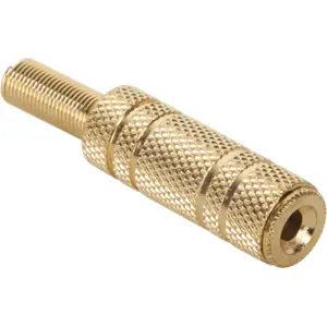Ficha Jack3.5 STEREO Fêmea - Dourada