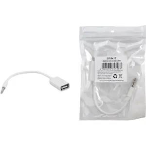 Adaptador USB-A fêmea para Jack 3.5mm (4pin) macho - 150mm
