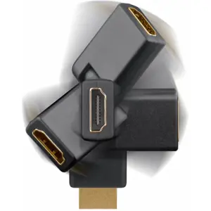 Adaptador versátil 360º HDMI 19pin macho <-> HDMI 19pin hembra