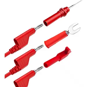 Conjunto de 5 cables de prueba banana con puntas diversas