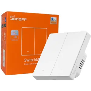Interruptor duplo (2 Gang) Smart Zigbee de encastrar - standalone - Branco