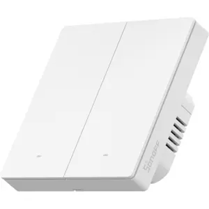 Interruptor duplo (2 Gang) Smart Zigbee de encastrar - standalone - Branco