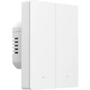 Interruptor duplo (2 Gang) Smart Zigbee de encastrar - agrupável - Branco