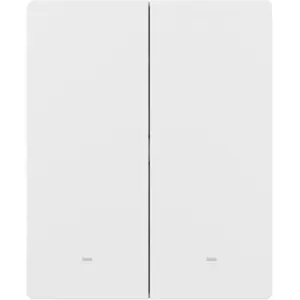 Interruptor duplo (2 Gang) Smart Zigbee de encastrar - agrupável - Branco