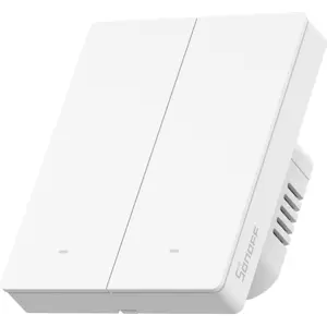 Interruptor duplo (2 Gang) Smart Zigbee de encastrar - agrupável - Branco