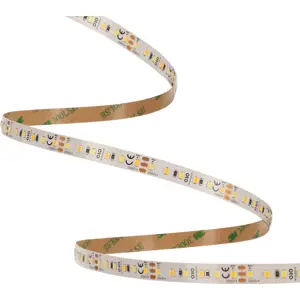 Kit completo de fita LED CCT (3000..6000K) 600LEDs 5W/m 2500lm c/ comando e fonte alimentação IP20 -  rolo de 5.0m