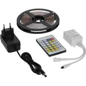 Kit completo de fita LED CCT (3000..6000K) 600LEDs 5W/m 2500lm c/ comando e fonte alimentação IP20 -  rolo de 5.0m