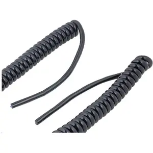 Cabo elétrico multifilar em espiral 2x0.75mm² FS-05VQ-F - preto - 0.8..2.8m