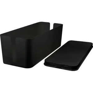 Caixa de organização oculta de extensões e cabos - preto - 407x157x133.5mm