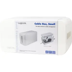 Caja de organización oculta de extensiones y cables - blanca - 235x115x120mm