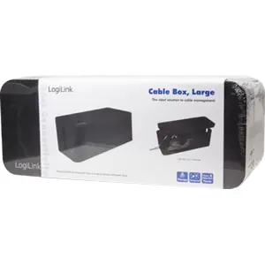 Caixa de organização oculta de extensões e cabos - preto - 407x157x133.5mm