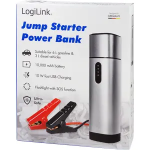 Arrancador de Carro (Jump Starter) 500A 4-em-1 c/ Powerbank 10.000mAh + lanterna