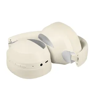Auscultadores Headphones On-ear ANC Bluetooth 6.0 + Jack 3.5 AUX c/ microfone - Creme