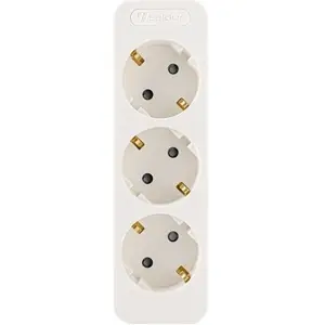 Bloco de 3 tomadas Vertical - branco