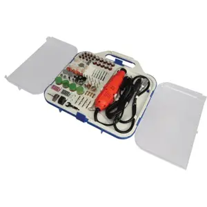 Mini Berbequim/Esmeril elétrico 135W 10000-32000RPM de Precisão c/ 162 peças