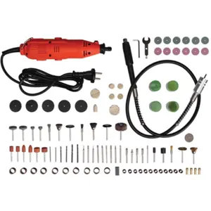 Mini Berbequim/Esmeril elétrico 135W 10000-32000RPM de Precisão c/ 162 peças