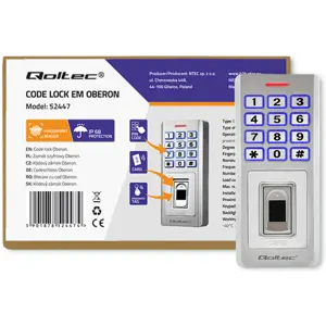 Fechadura eletrónica c/ RFID, PIN e leitor de impressões digitais - IP68