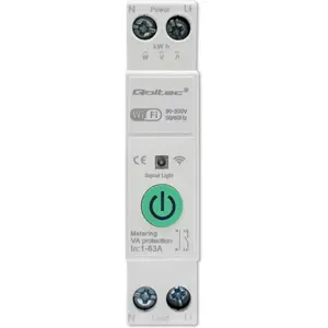 Relé Inteligente Wi-Fi p/ calha DIN c/ medição de energia 63A (Compatível com Tuya)