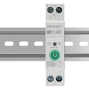 Relé Inteligente Wi-Fi p/ calha DIN c/ medição de energia 63A (Compatível com Tuya)