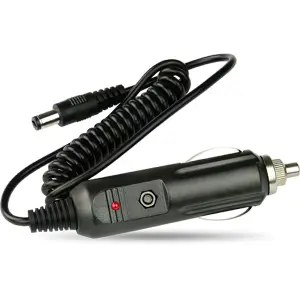 Cable de conexión al mechero en espiral - Ficha DC ø5.5x2.1mm - 0.95m